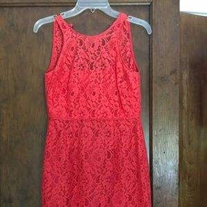 J. Crew Coral Lace Dress Size 00